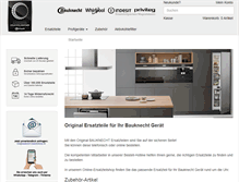 Tablet Screenshot of bauknecht-ersatzteilshop.de